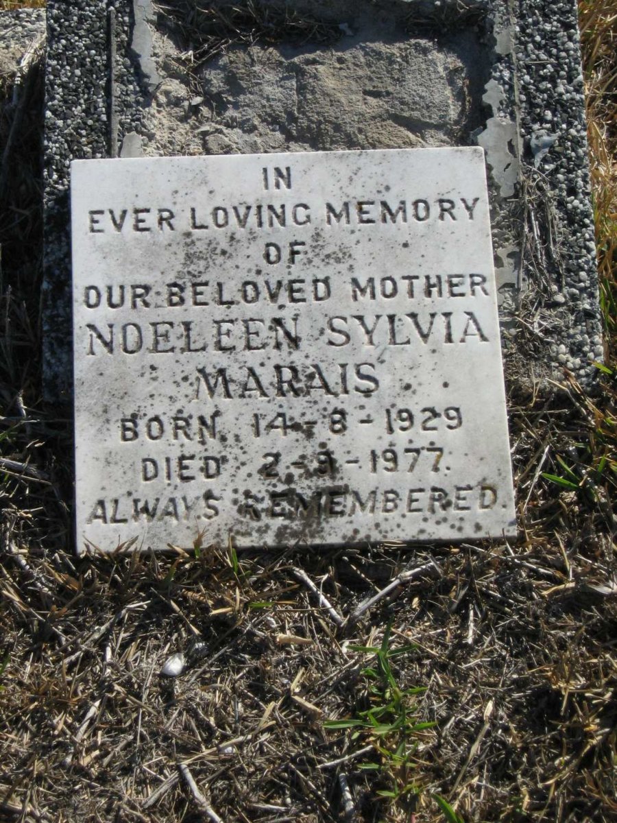 MARAIS Noeleen Sylvia 1929-1977