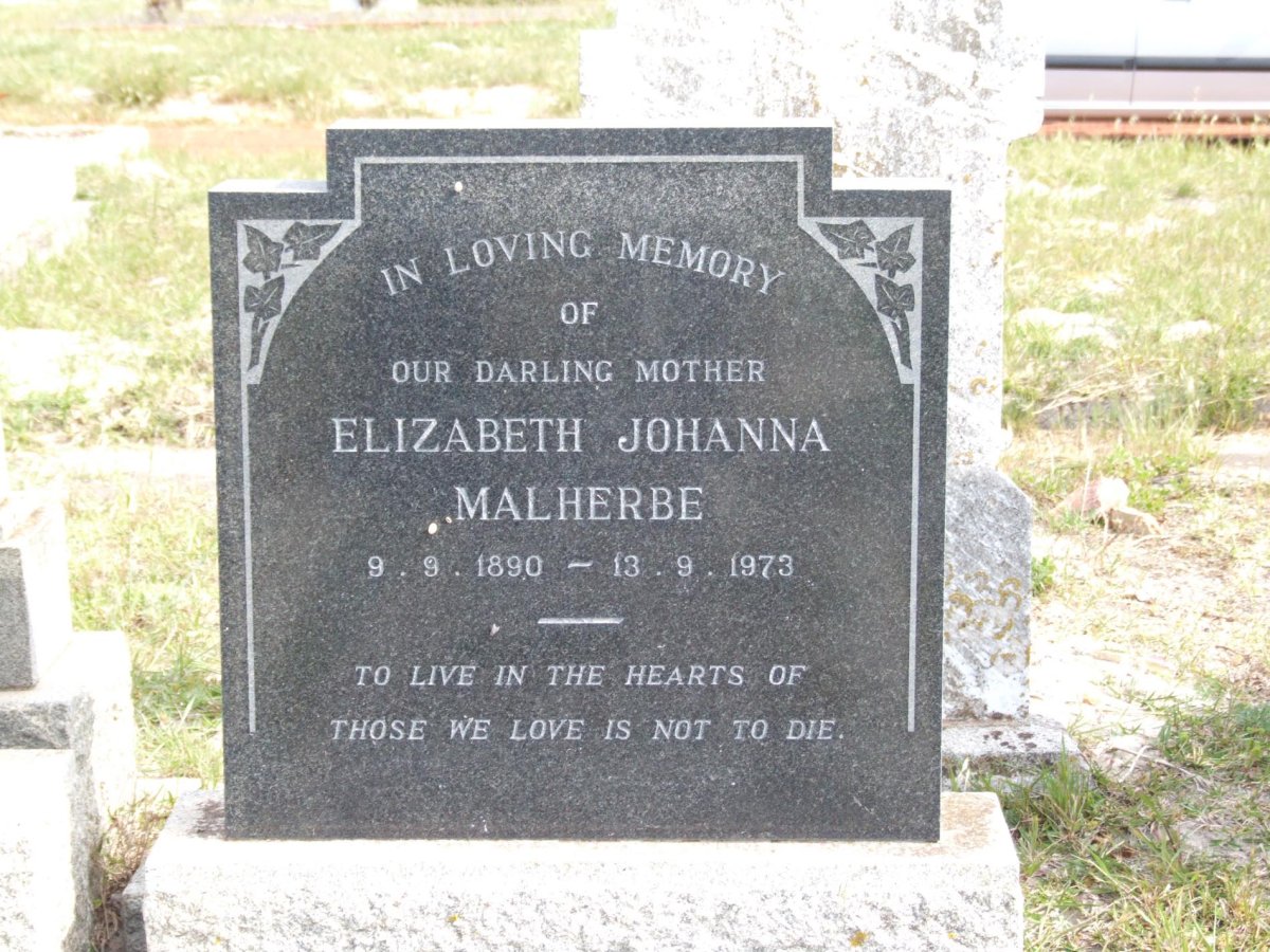 MALHERBE Elizabeth Johanna 1890-1973