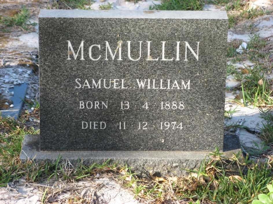 McMULLIN Samuel William 1888-1974