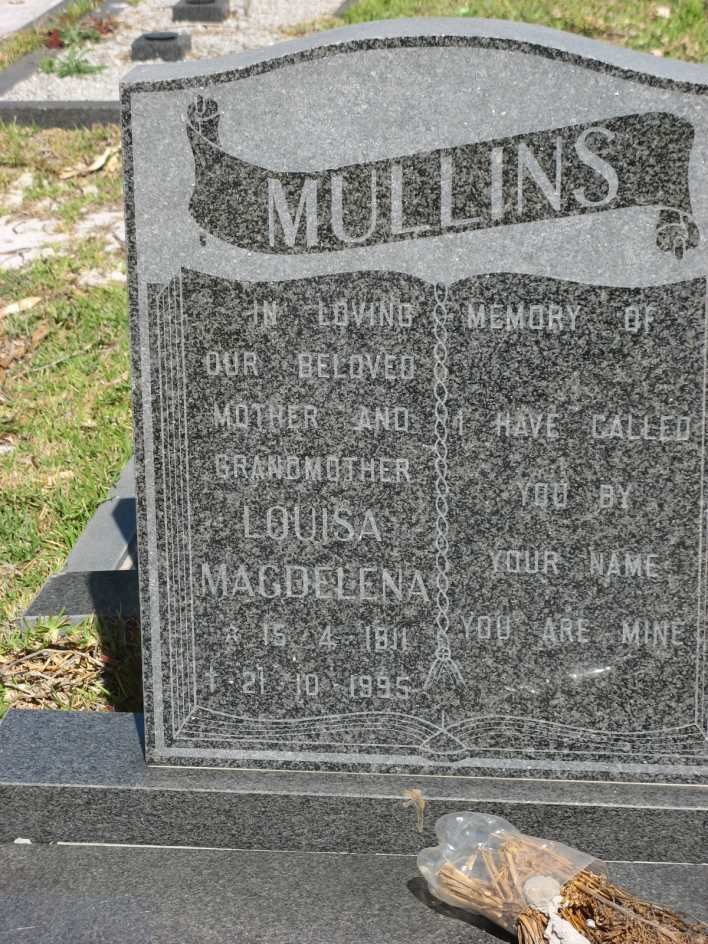 MULLINS Louisa Magdelena 1911-1995