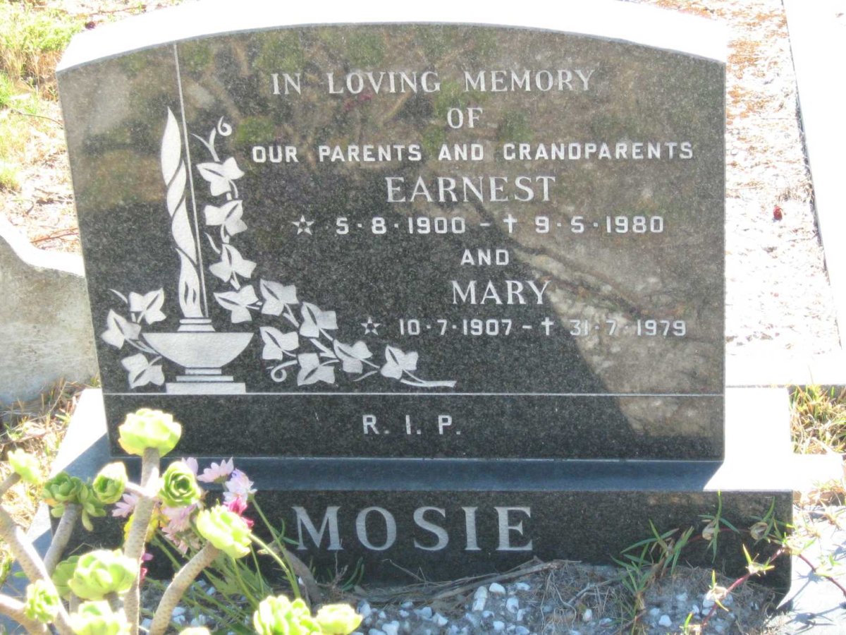 MOSIE Earnest 1900-1980 &amp; Mary 1907-1979