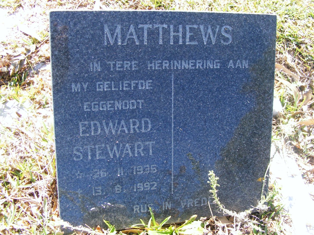 MATTHEWS Edward Stewart 1935-1992
