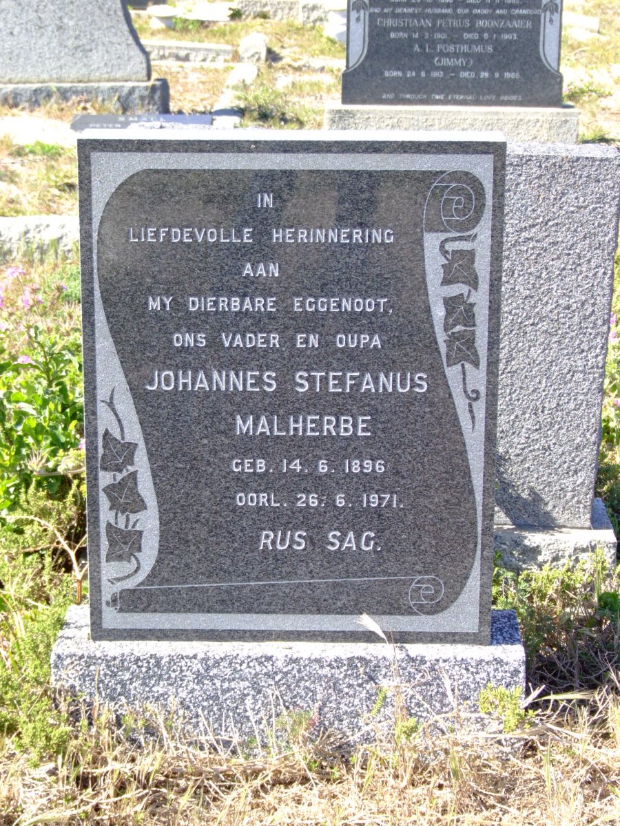 MALHERBE Johannes Stefanus 1896-1971