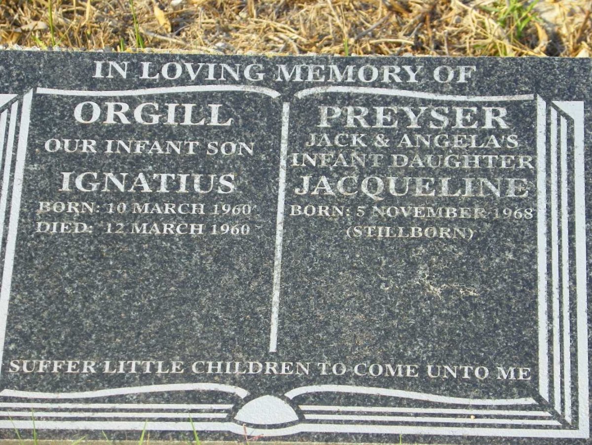 ORGILL Ignatius 1960-1960 :: PREYSER Jacqueline 1968-1968