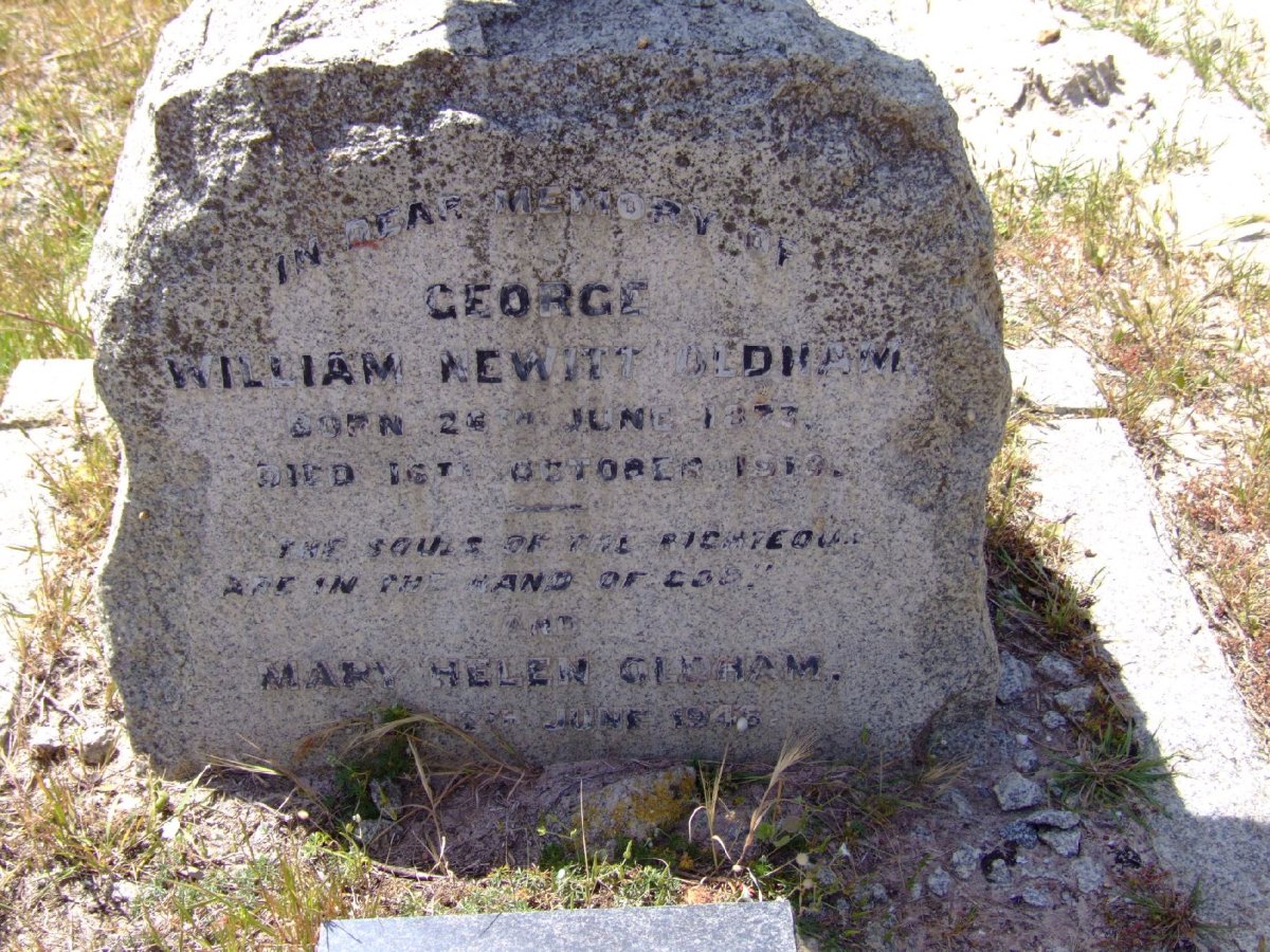 OLDHAM George William Newitt 1873-1919