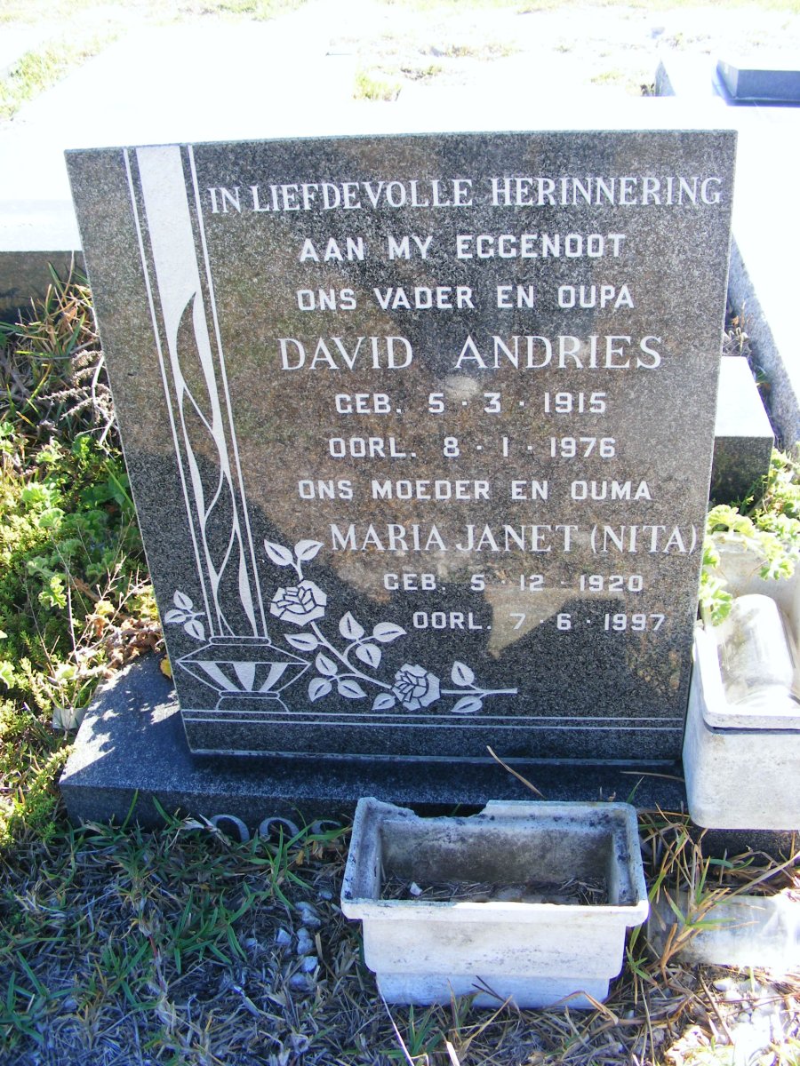 OOSTHUIZEN David Andries 1915-1976 &amp; Maria Janet 1920-1997