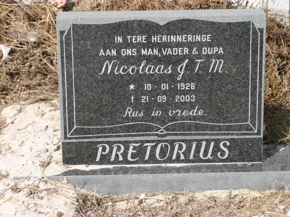 PRETORIUS Nicolaas G.T.M. 1926-2003