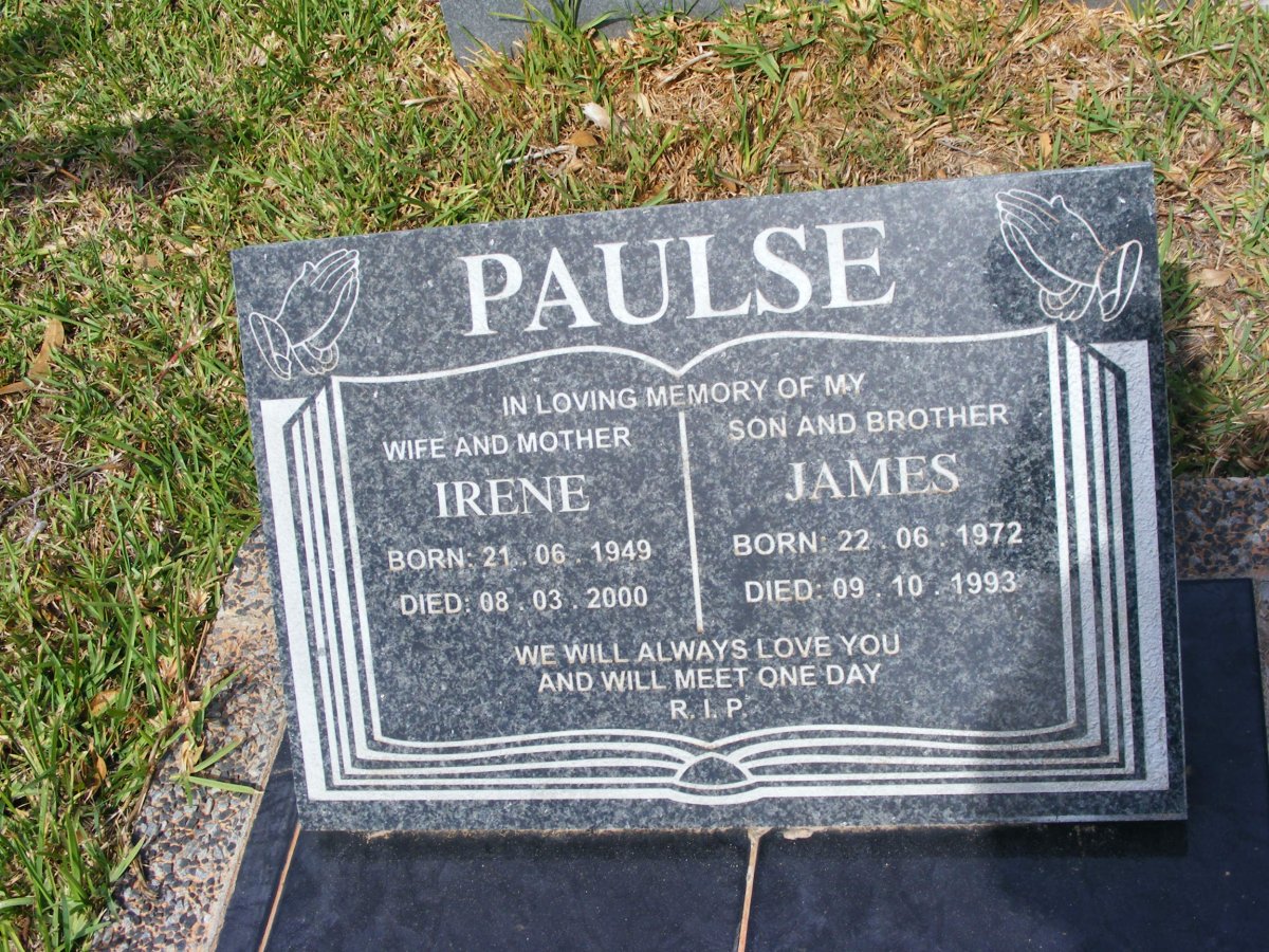 PAULSE Irene 1949-2000 :: PAULSE James 1972-1993