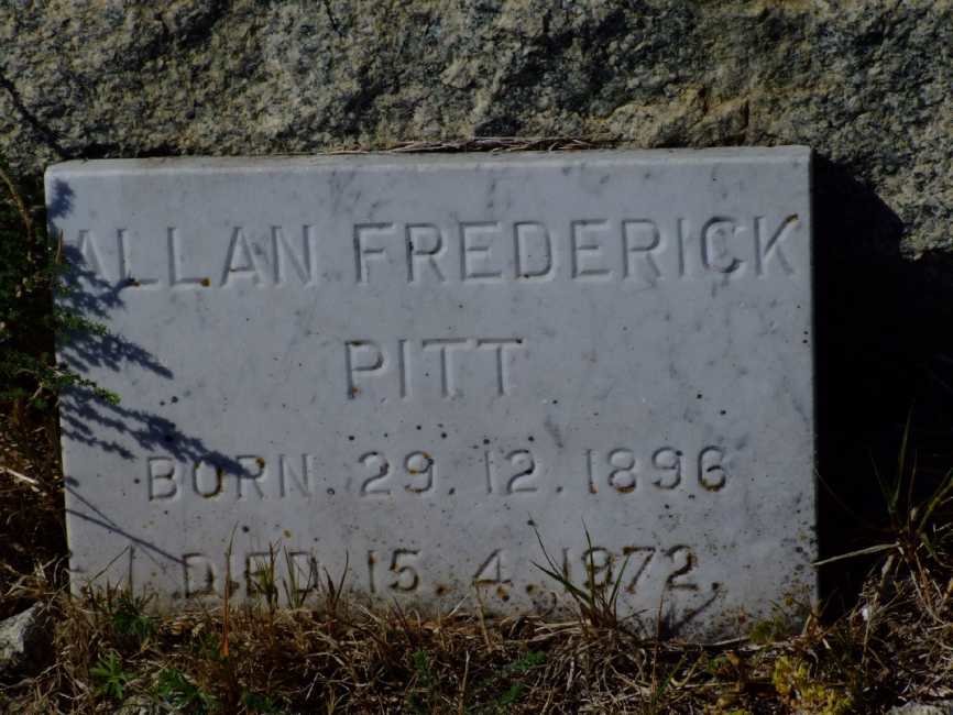 PITT Allan Frederick 1896-1972