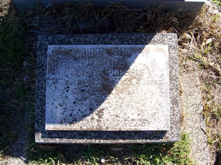 PLESSIS Davida, du 1932-1965