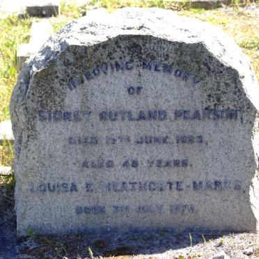 PEARSON Sidney Pearson -1923 :: HEATHCOTE-MARKS Louisa E. 1879-1967
