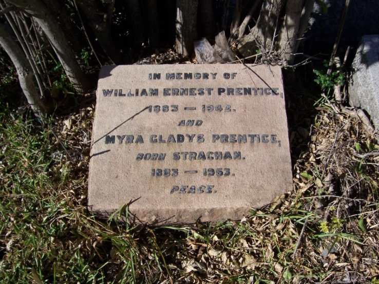 PRENTICE William Ernest 1883-1942 &amp; Myra Gladys STRACHAN 1883-1953