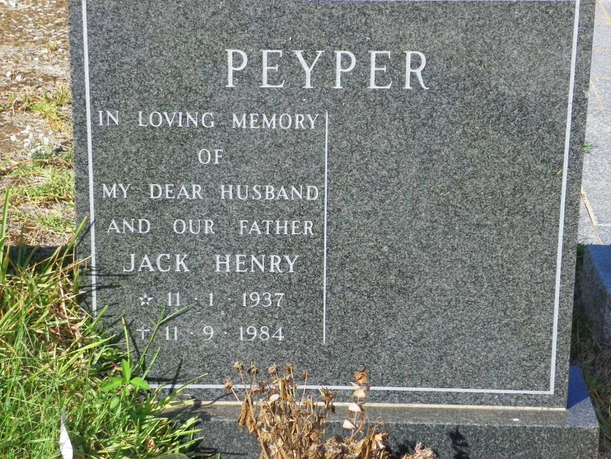 PEYPER Jack Henry 1937-1984