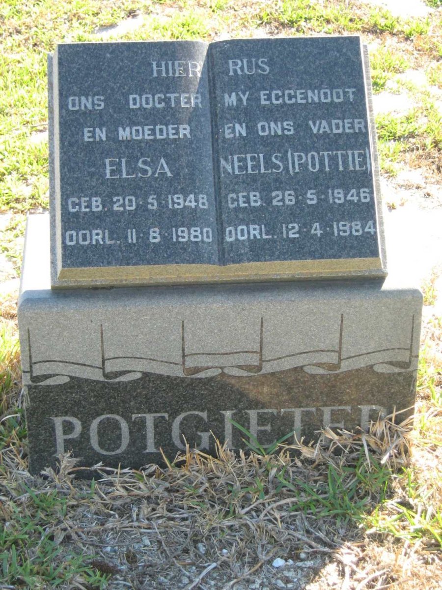 POTGIETER Neels 1946-1984 &amp; Elsa 1948-1980