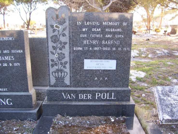 POLL Henry Barend, van der 1907-1971 &amp; Amelia