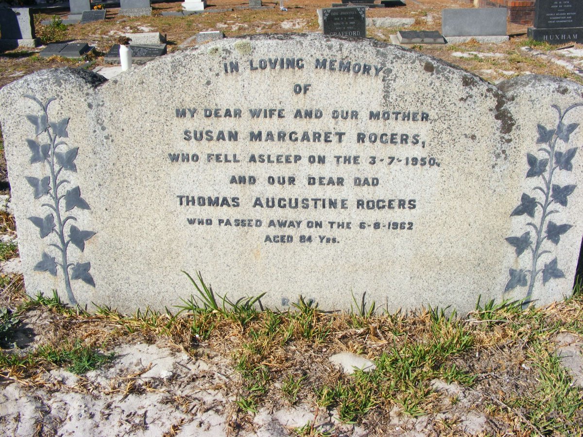 ROGERS Thomas Augustine -1962 &amp; Susan Margaret -1950
