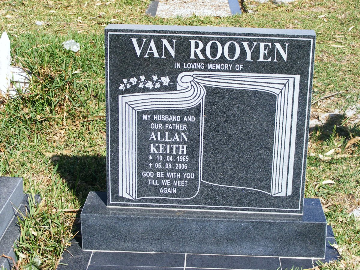 ROOYEN Allan Keith, van 1965-2006