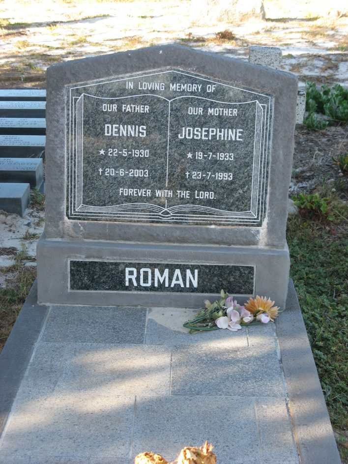 ROMAN Dennis 1930-2003 &amp; Josephine 1933-1993