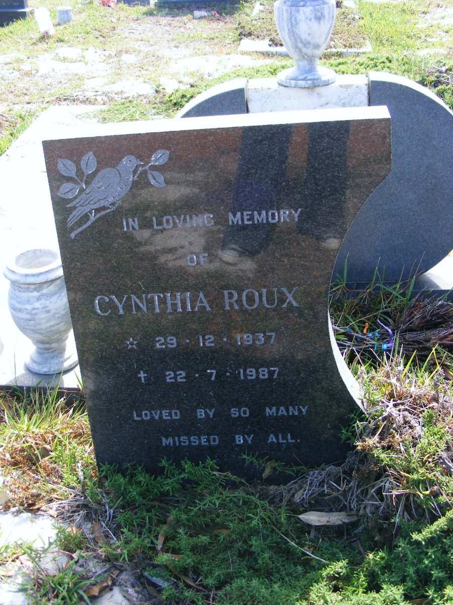 ROUX Cynthia 1937-1987