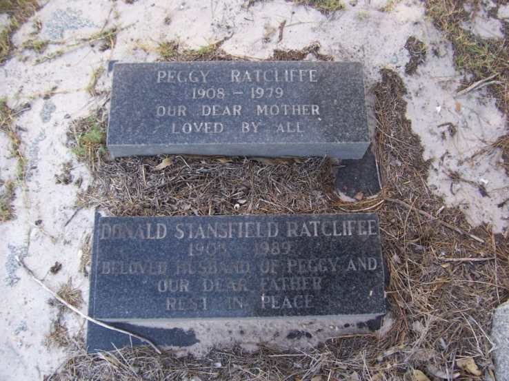 RATCLIFFE Donald Stansfield 190?-1989 &amp; Peggy 1908-1979