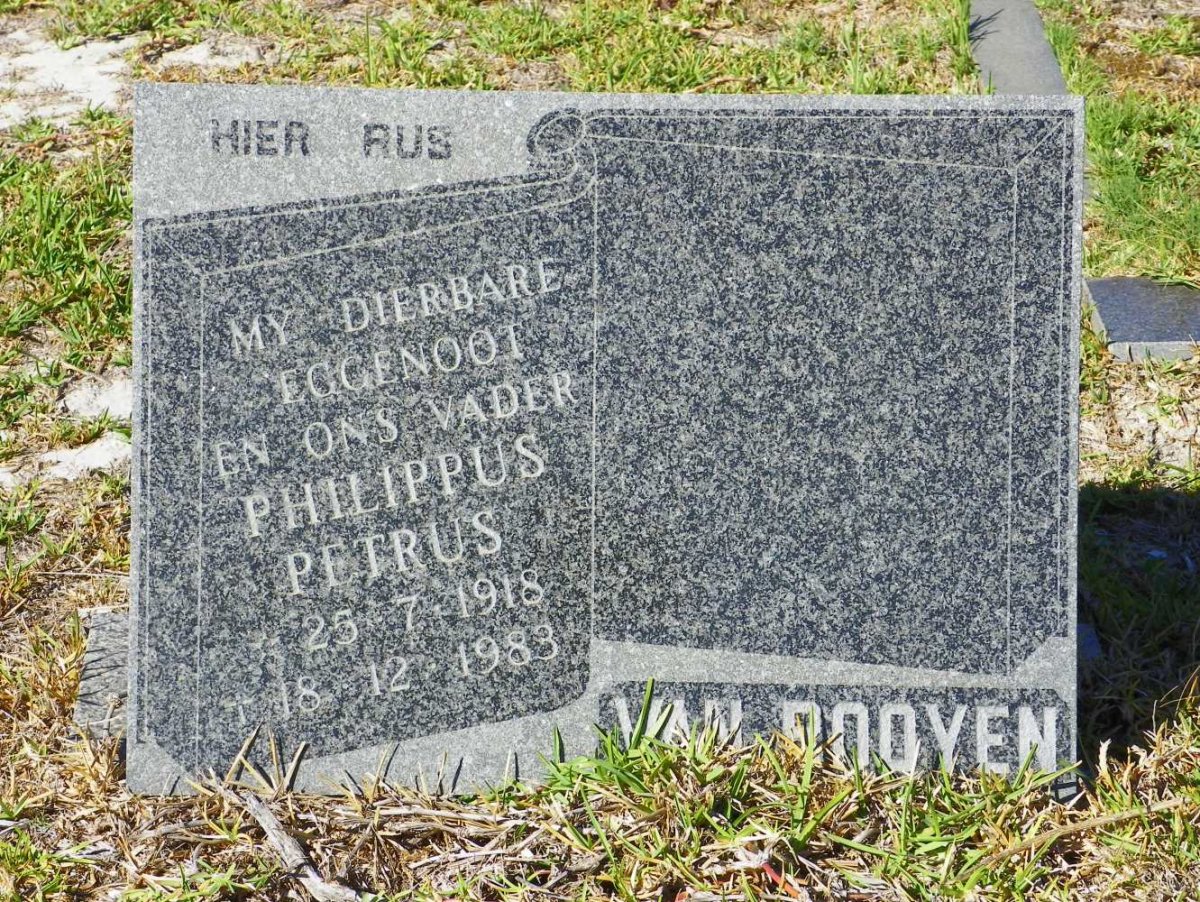 ROOYEN Philippus Petrus, van 1918-1983