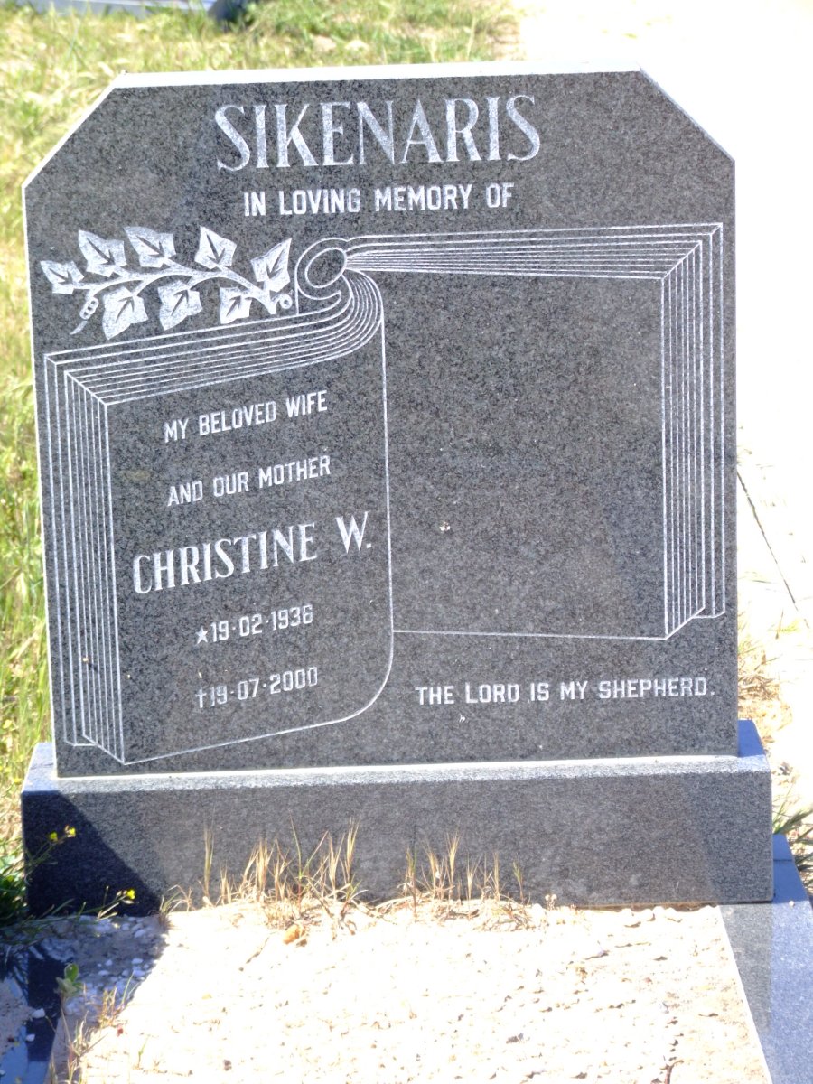 SIKENARIS Christine W. 1936-2000