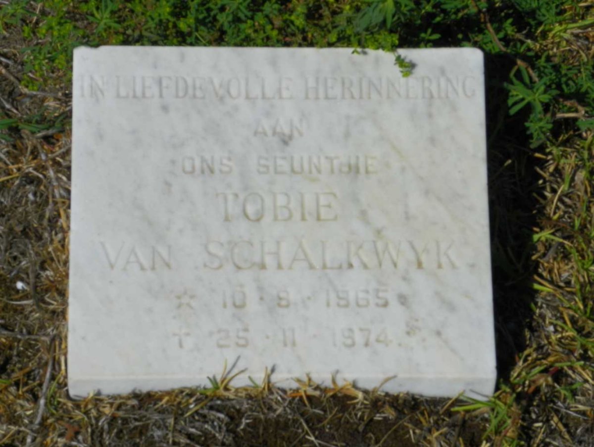 SCHALKWYK Tobie, van 1965-1974