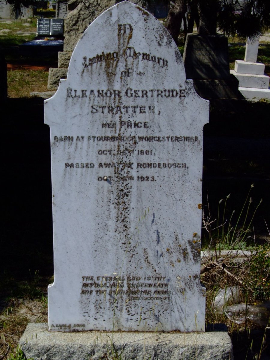 STRATTEN Eleanor Gertrude nee PRICE 1861-1923