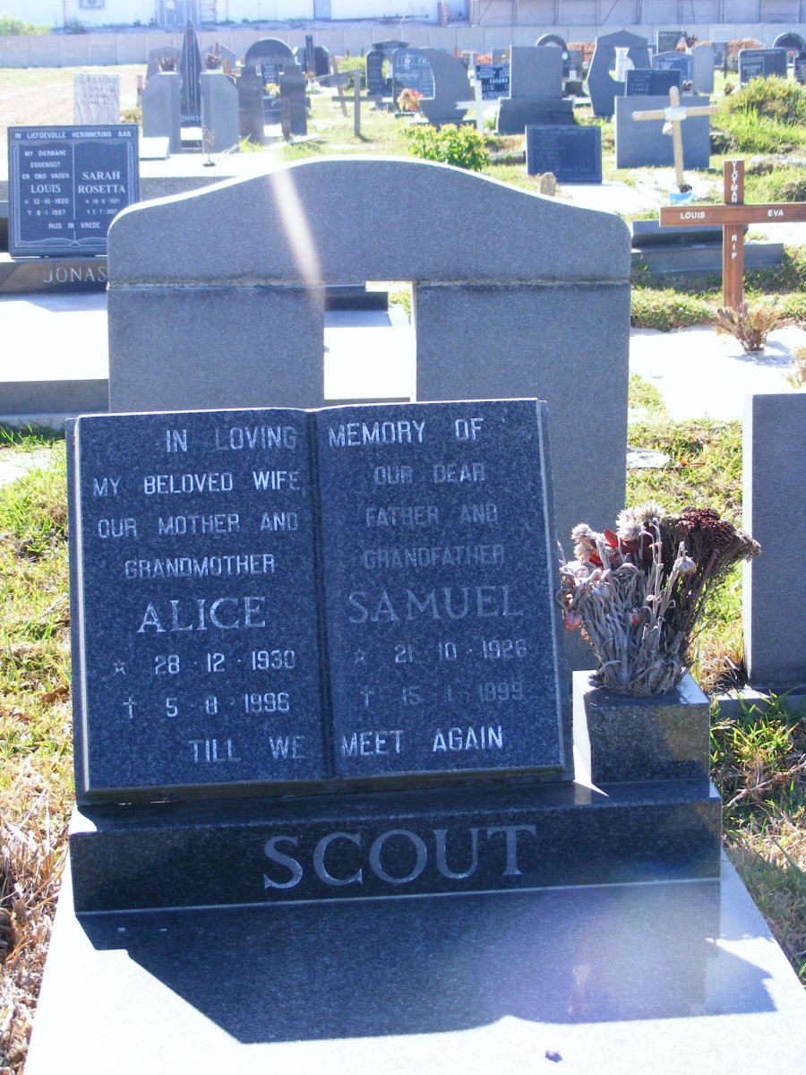 SCOUT Samuel 1926-1999 &amp; Alice 1930-1996