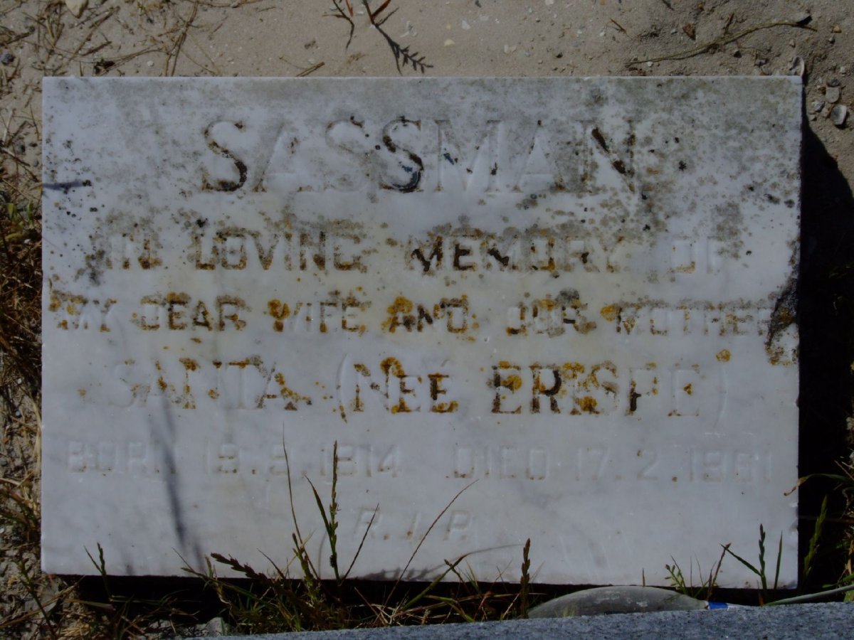 SASSMAN Santa nee ERISPE 1814-1961