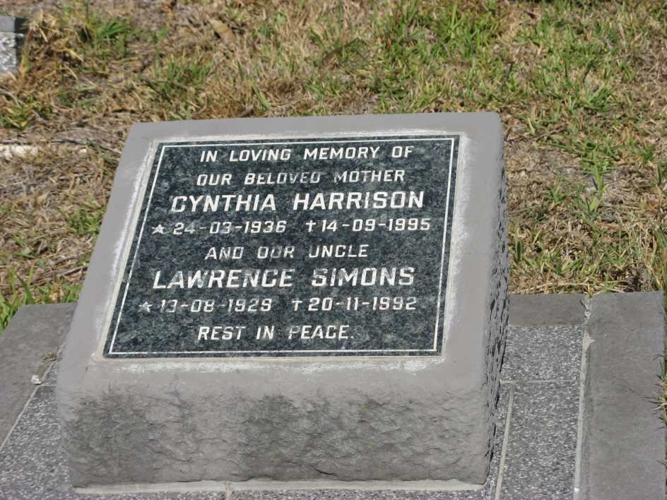 SIMONS Lawrence 1929-1992 :: HARRISON Cynthia 1936-1995
