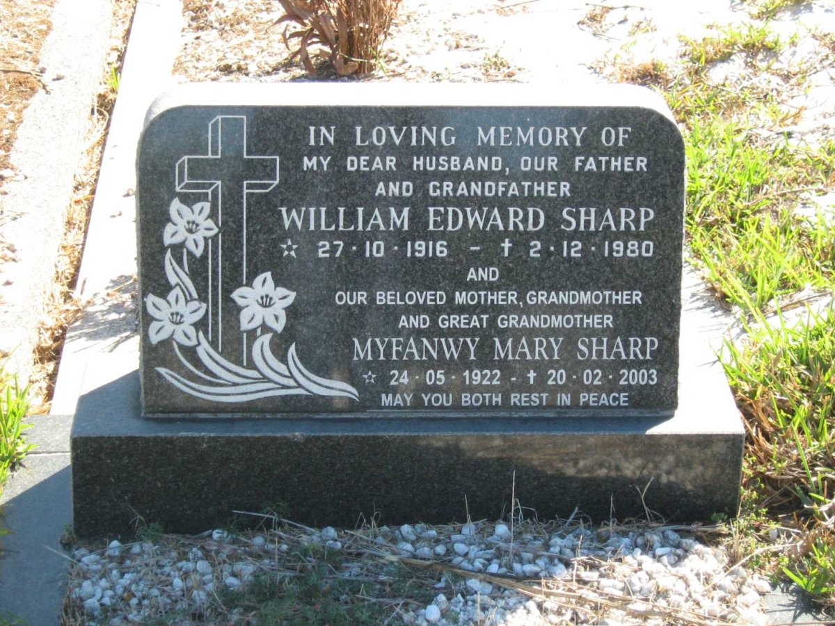 SHARP William Edward 1916-1980 &amp; Myfanwy Mary 1922-2003