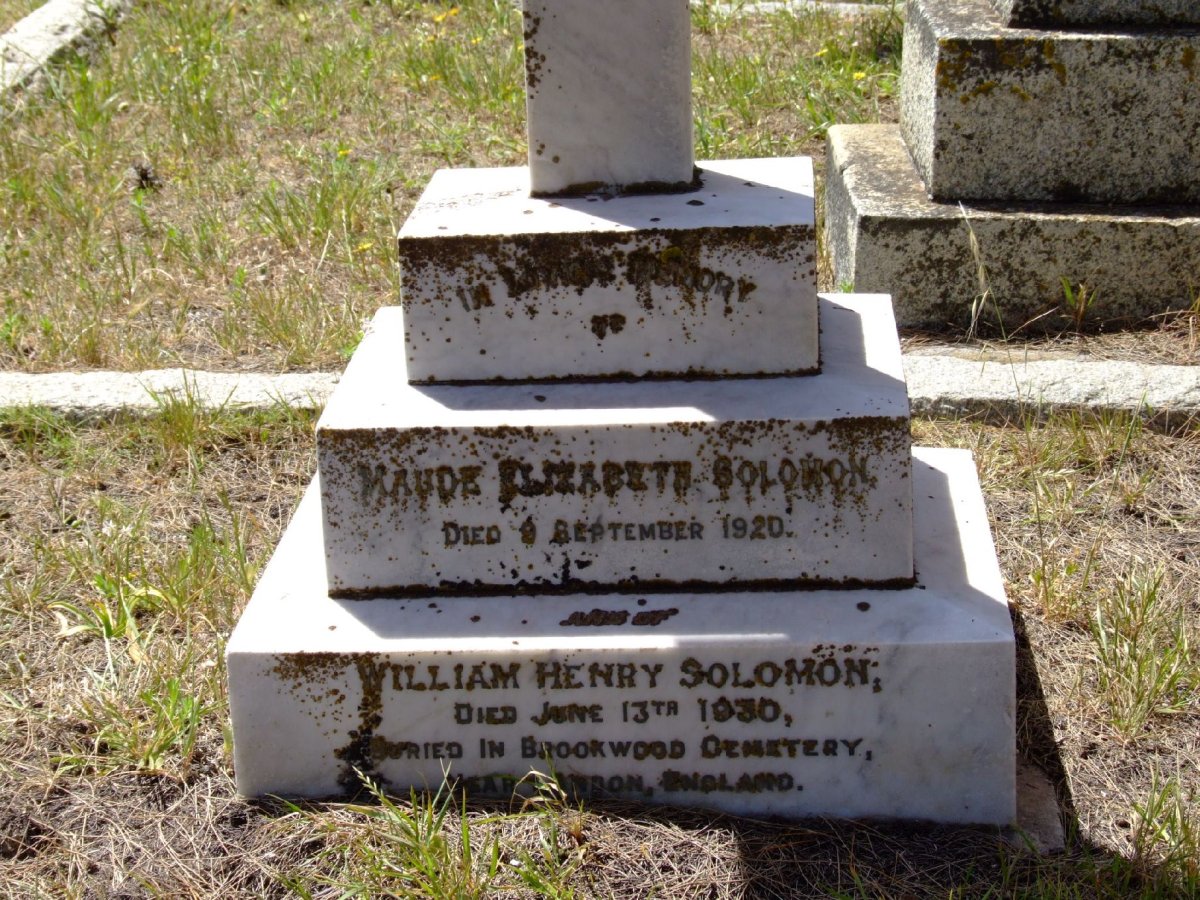 SOLOMON William Henry -1930 :: SOLOMON Maud Elizabeth -1920