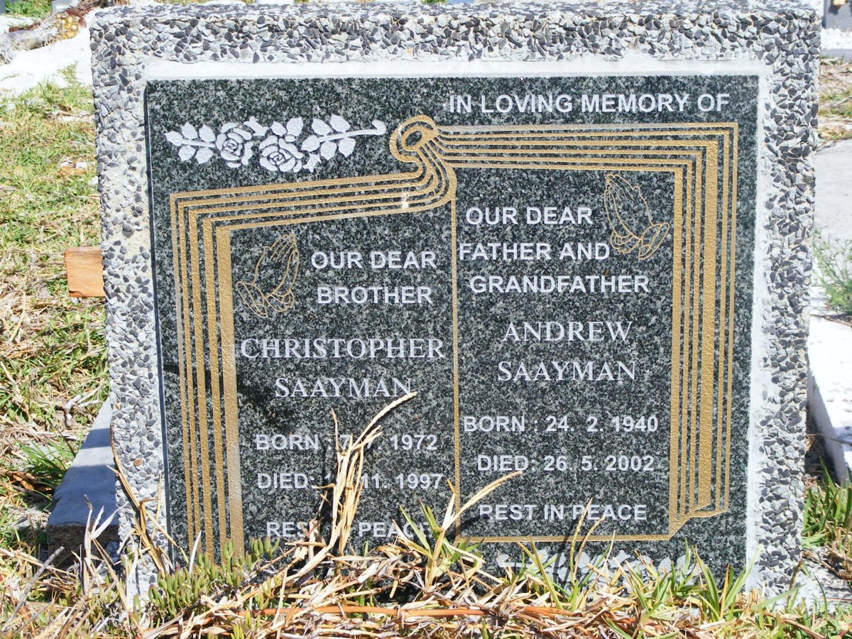 SAAYMAN Andrew 1940-2002 :: SAAYMAN Christopher 1972-1997
