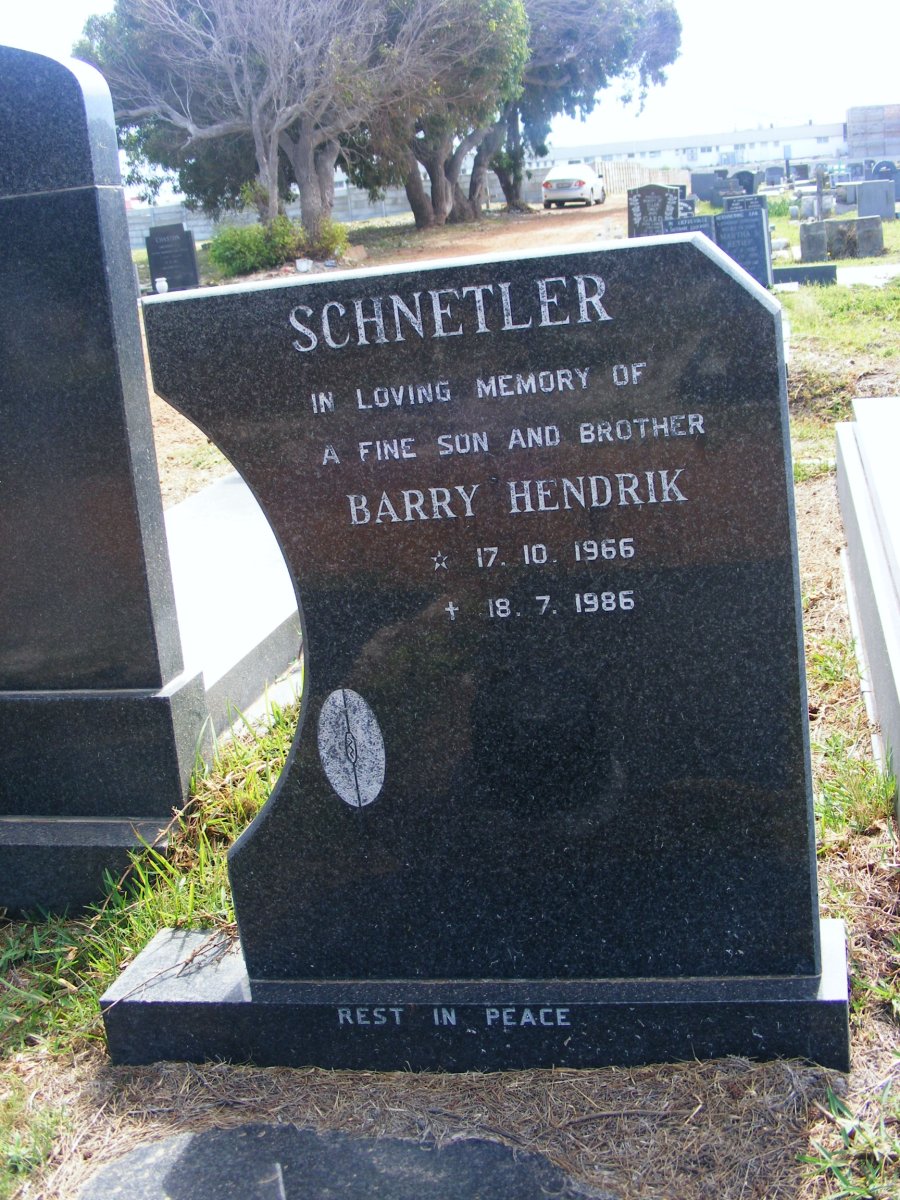 SCHNETLER Barry Hendrik 1966-1986