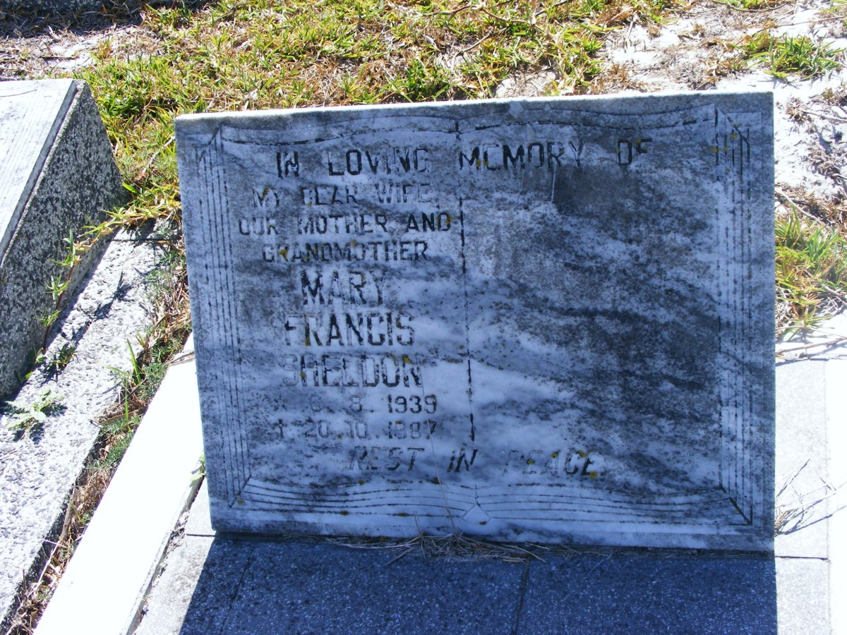 SHELDON Mary Francis 1939-1987