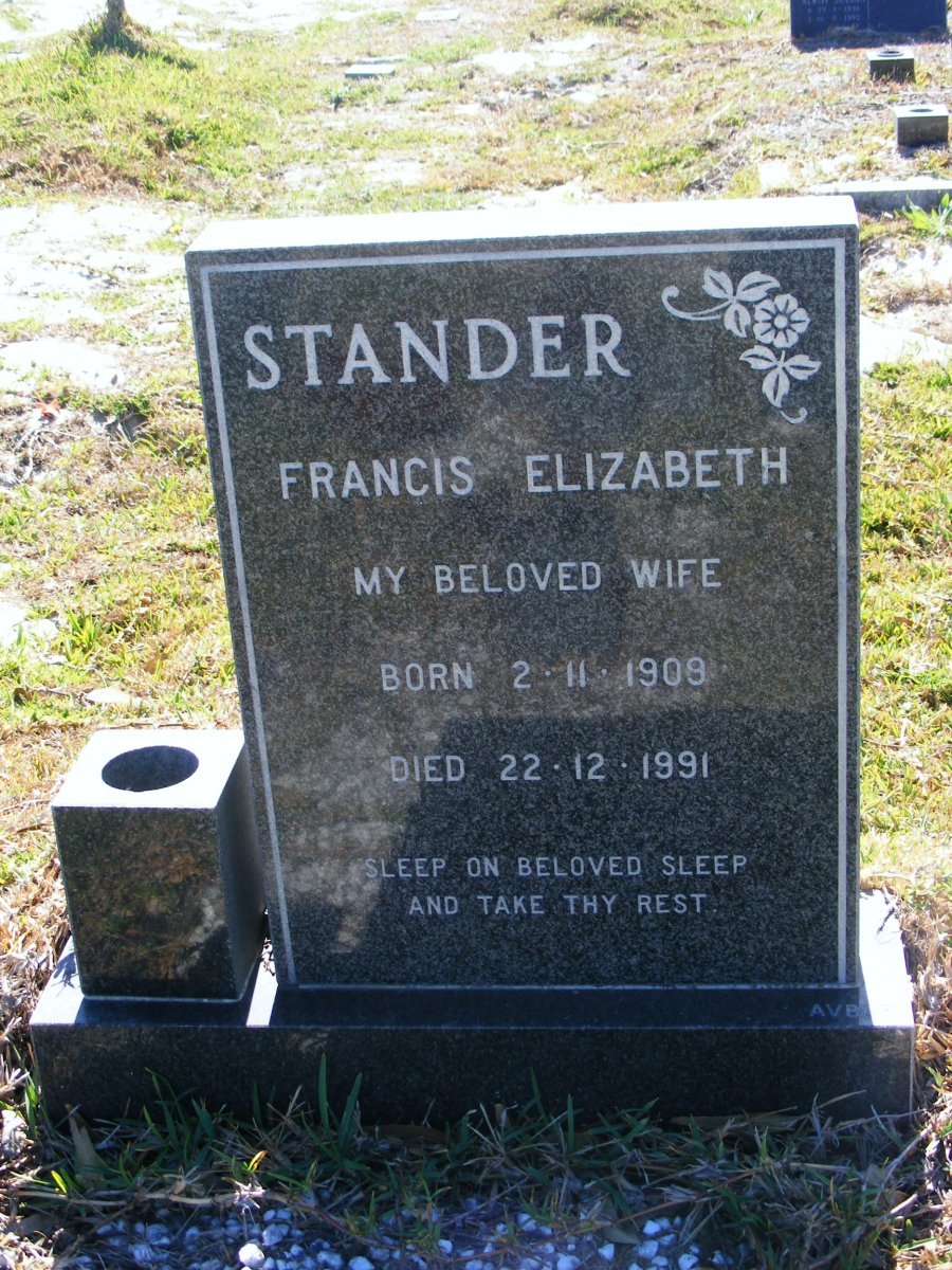 STANDER Francis Elizabeth 1909-1991