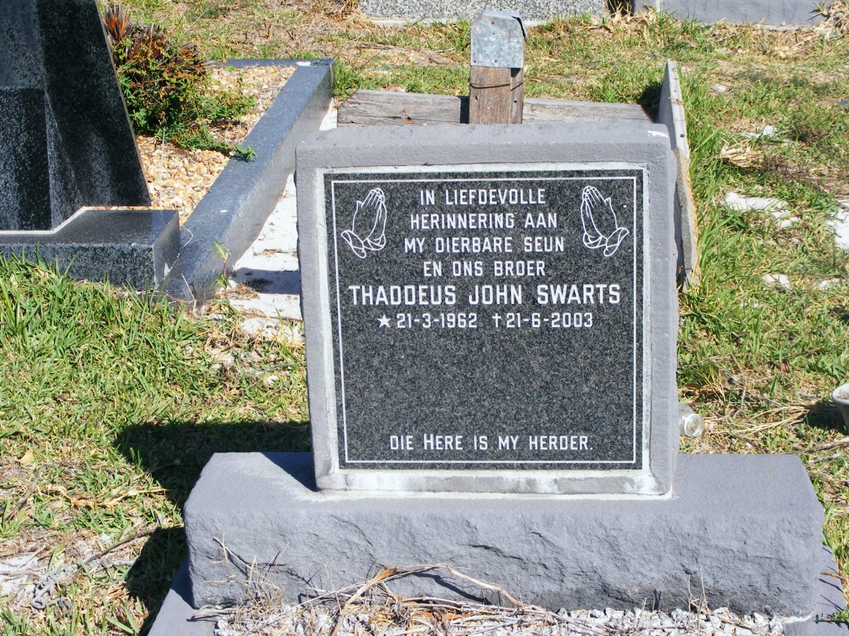 SWARTS Thaddeus John 1962-2003