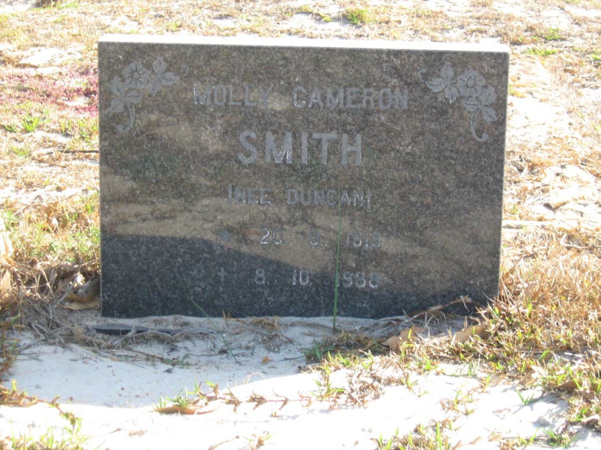 SMITH Molly Cameron nee DUNCAN 1919-1988