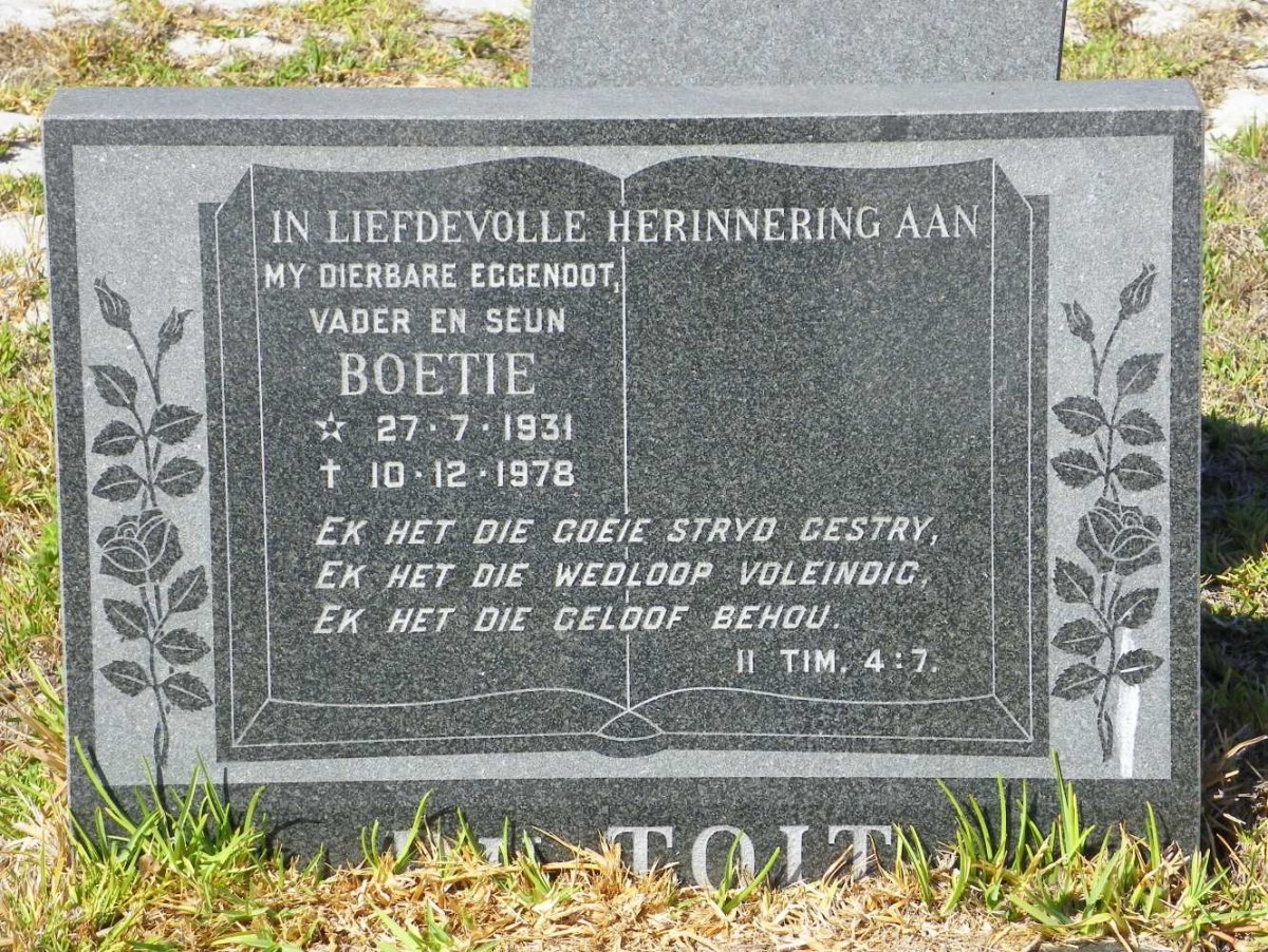 TOIT Boetie, du 1931-1978