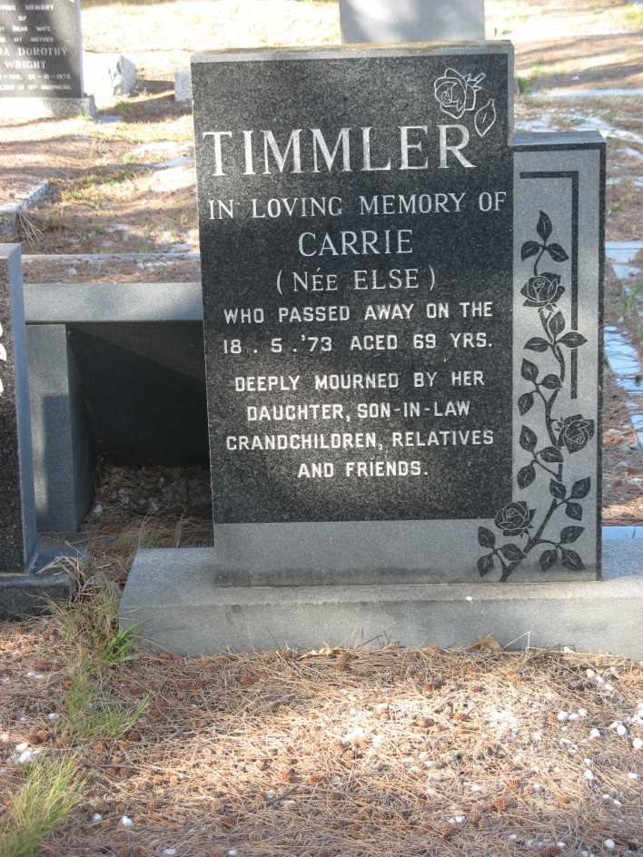 TIMMLER Carrie nee ELSE -1973