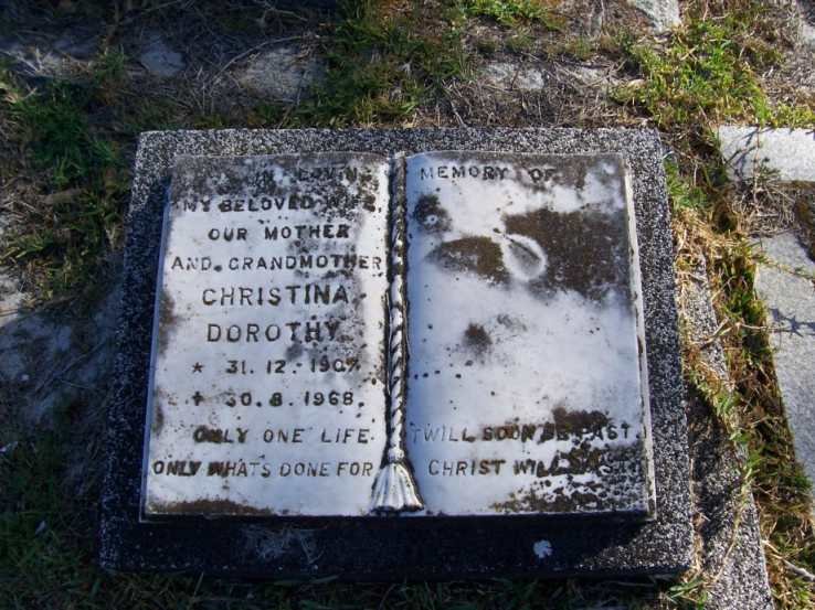 TECHMAN Christina Dorothy 1907-1968