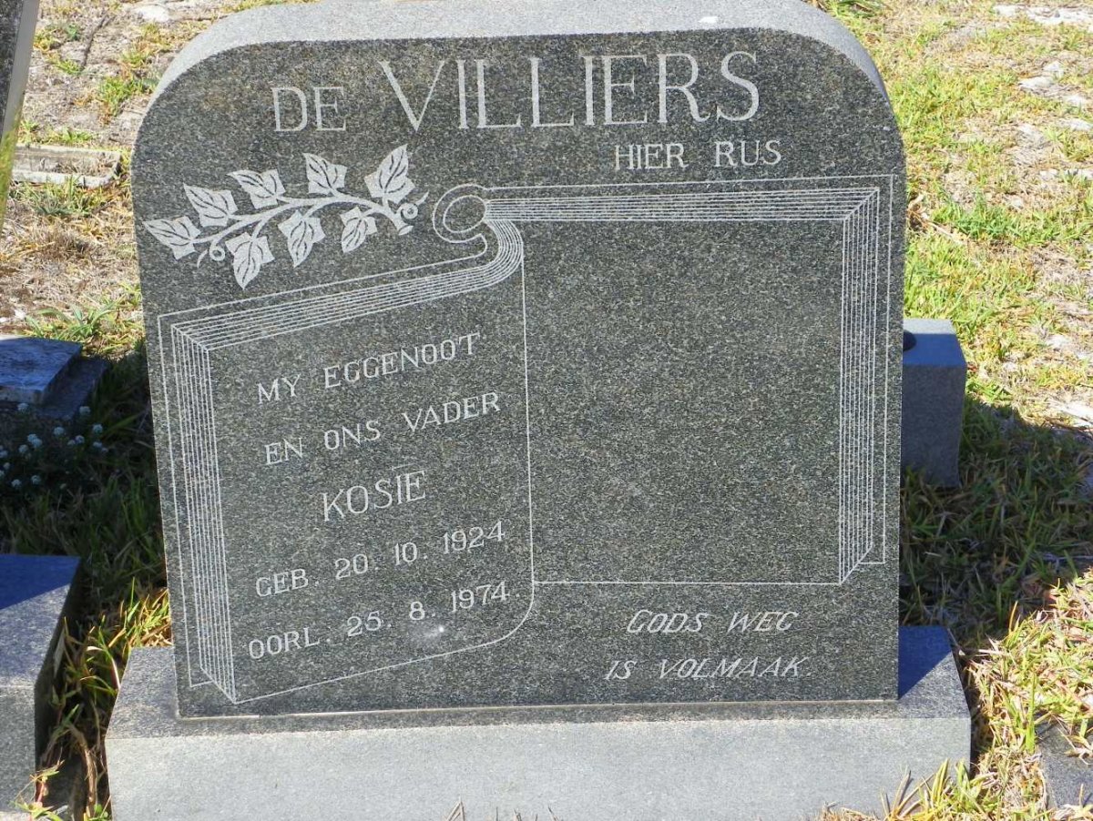VILLIERS Kosie, de 1924-1974