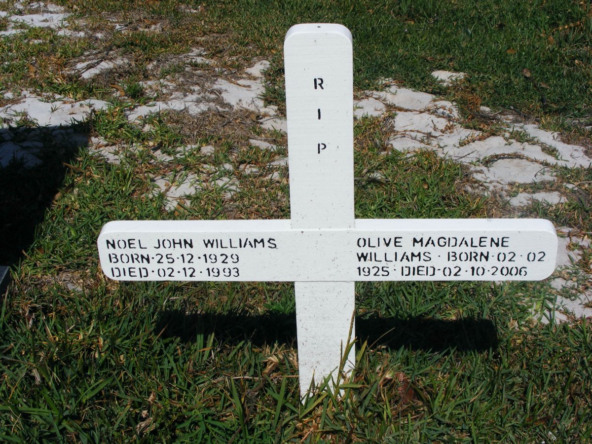 WILLIAMS Noel John 1929-1993 &amp; Olive Magdalene 1925-2006