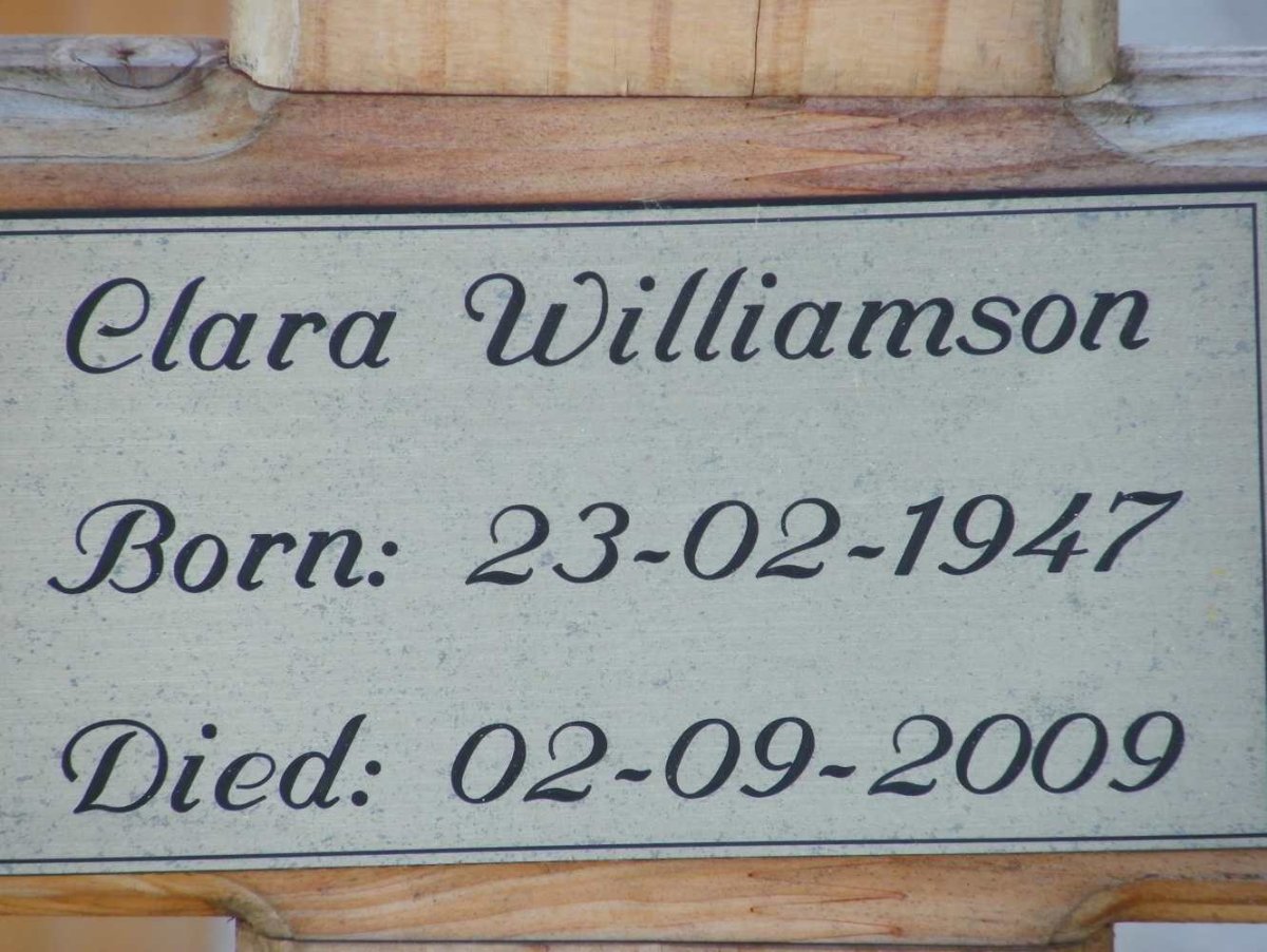 WILLIAMSON Clara 1947-2009
