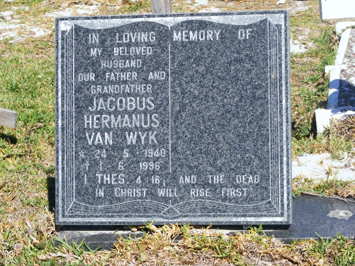 WYK Jacobus Hermanus, van 1940-1996