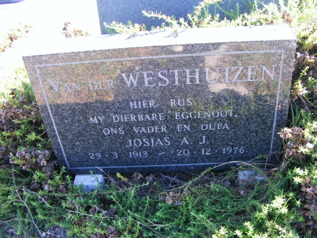 WESTHUIZEN Josias A.J., van der 1913-1976