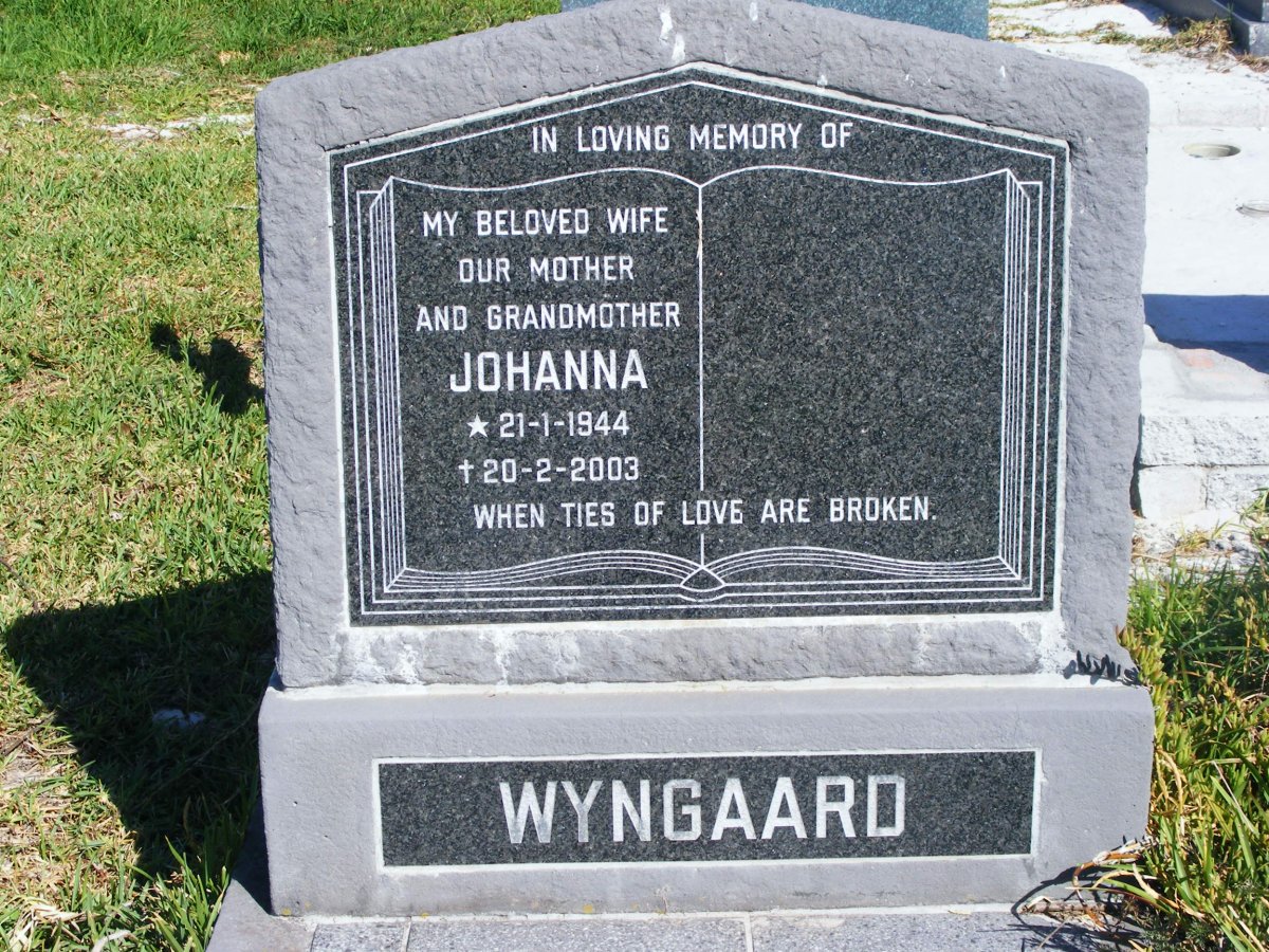 WYNGAARD Johanna 1944-2003