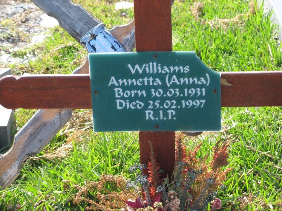 WILLIAMS Annetta 1931-1997