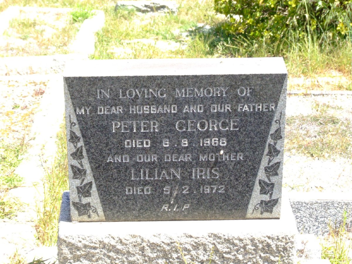 KALIS Peter George -1968 &amp; Lilian Iris -1972